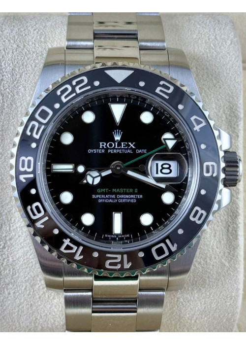 二手 ▶️ Rolex 勞力士 GMT-MASTER II ◀️ 綠針 116710LN 2014年錶 (40mm) 